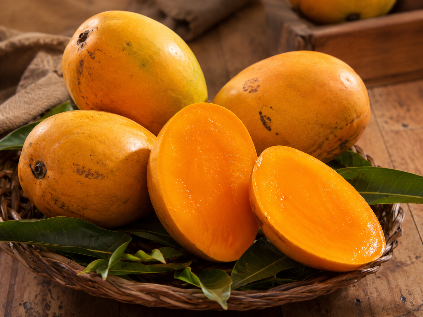 Naturally Ripened Kutchi Kesar Mangoes on Tree